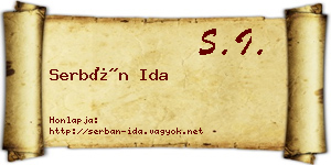 Serbán Ida névjegykártya