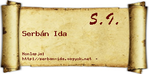 Serbán Ida névjegykártya