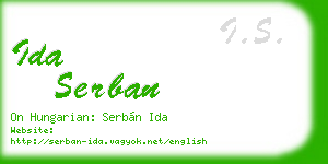 ida serban business card