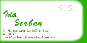 ida serban business card